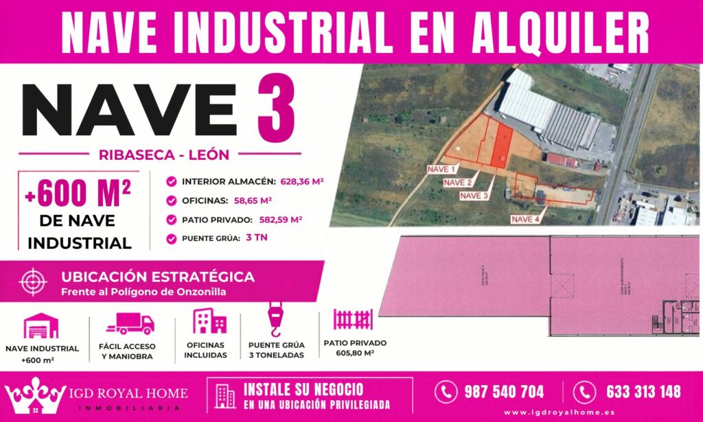 Nave industrial en alquiler en Ribaseca